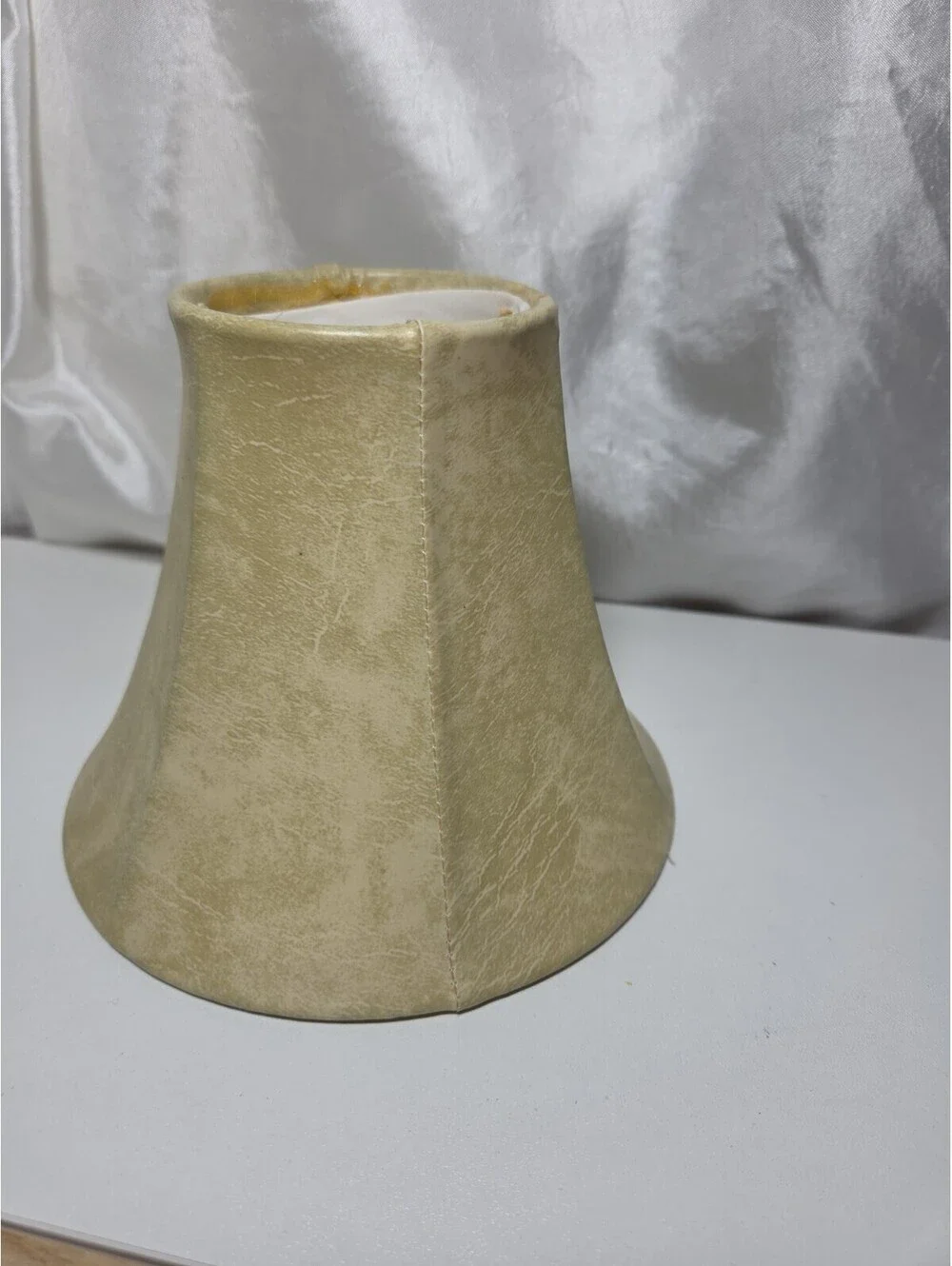 Vintage Small Clip-on Faux Leather Distressed Shade 6